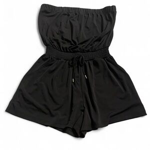 Guess Black Strapless Romper